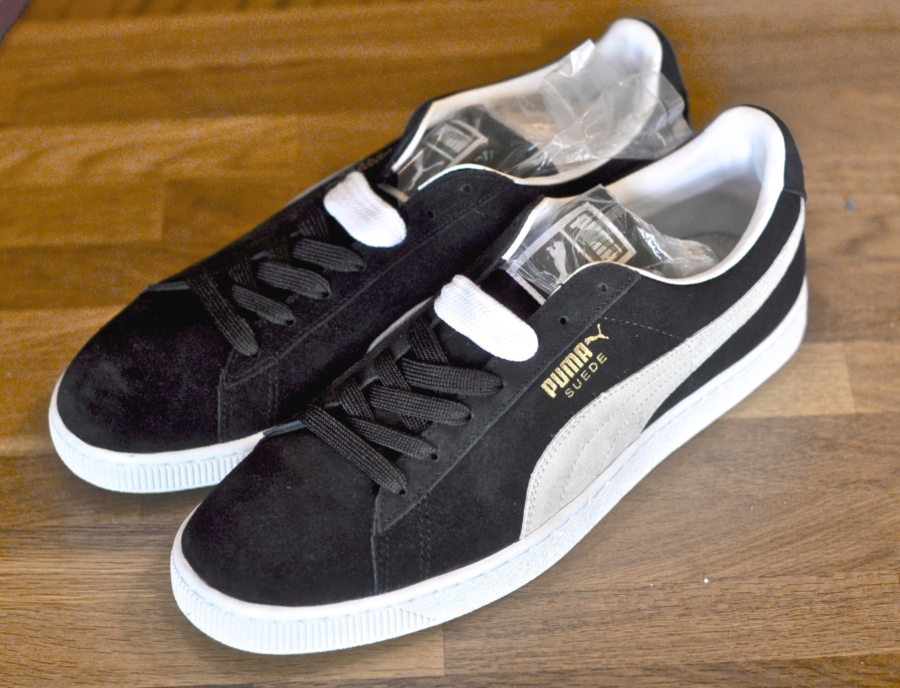 Puma Suede Classic Sneakers Black And White Mens New Ebay